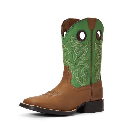 Ariat Catch Em - Western Laarzen Bruin / Turquoise Kinderen - 10609-296